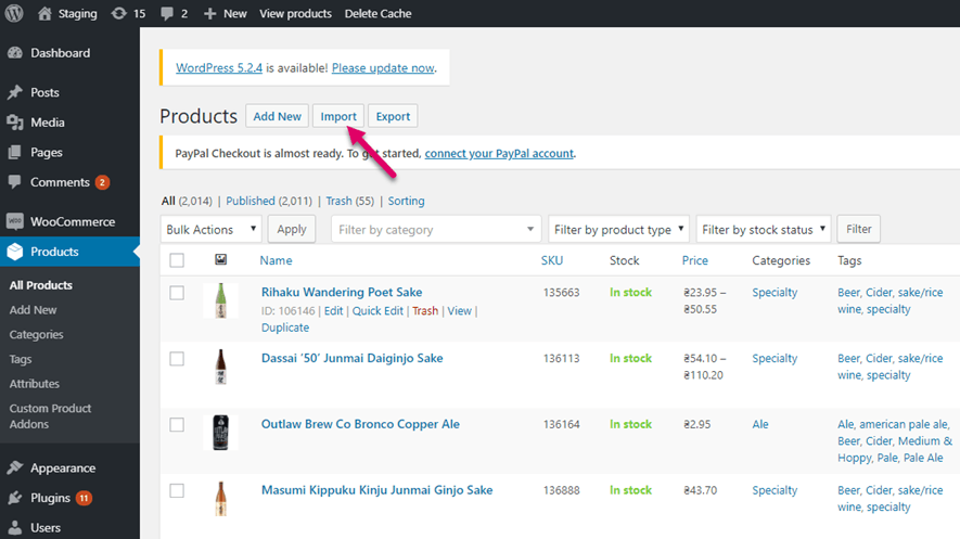 Import Data Scraped from Etsy to WooCommerce