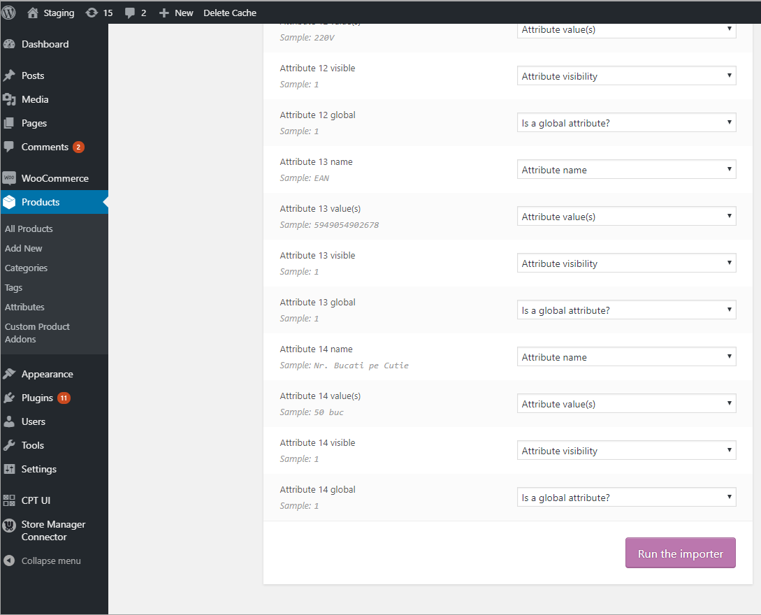 Columns Mapping While Importing Trendyoll Listings