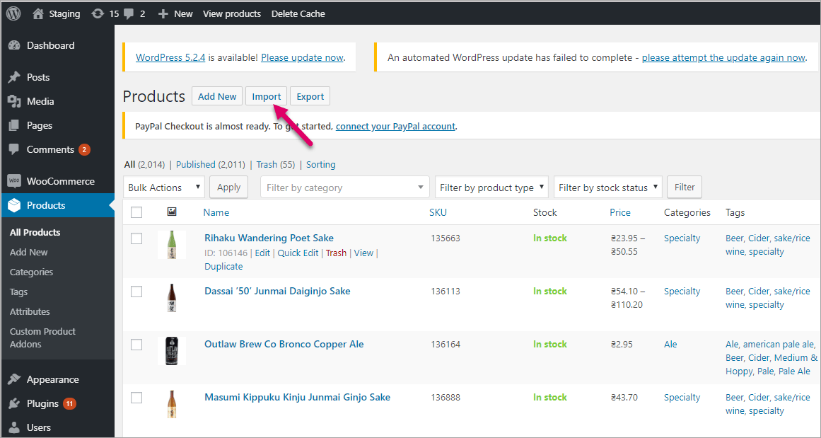 Konga website to be scraped