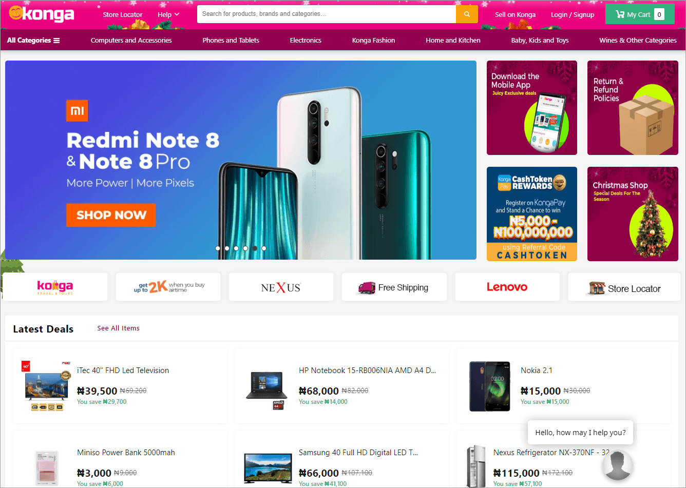 Konga website to be scraped