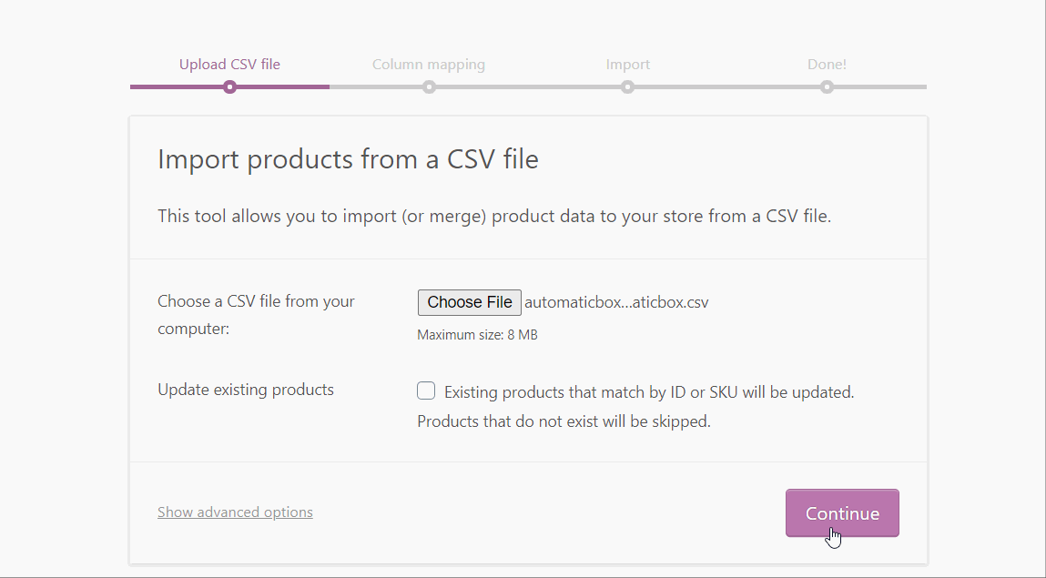 Import eBay product details to WooCommerce
