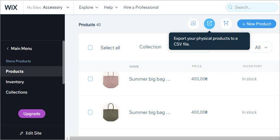 Wix Export Tool