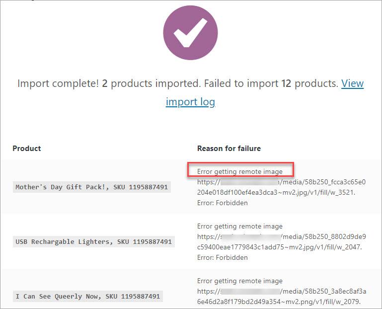 WooCommerce Error Getting Remote Image