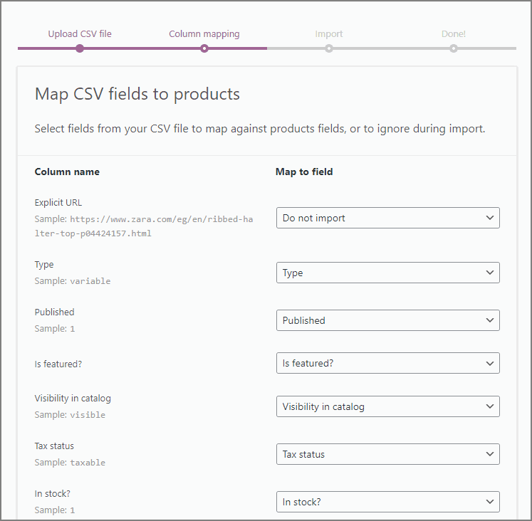 Scraped Fashion Products Listings Mapped