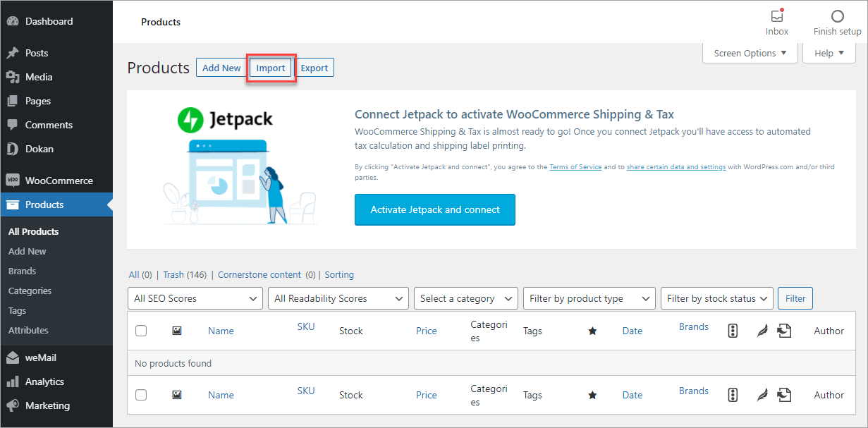 Scraped Fashion Website Data Import