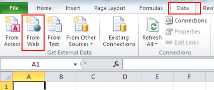 Excel Get Data From Web
