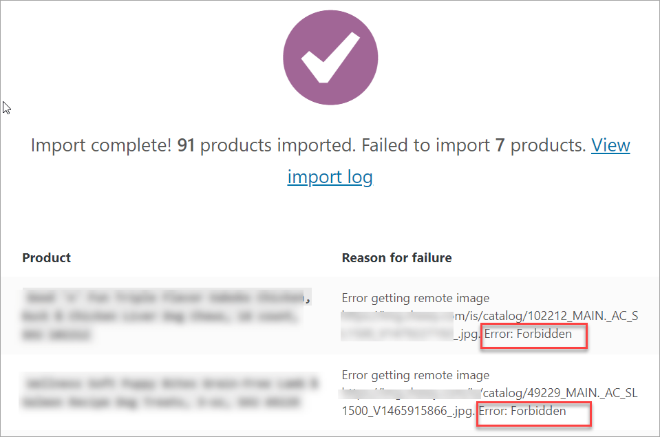 WooCommerce Import Error Forbidden